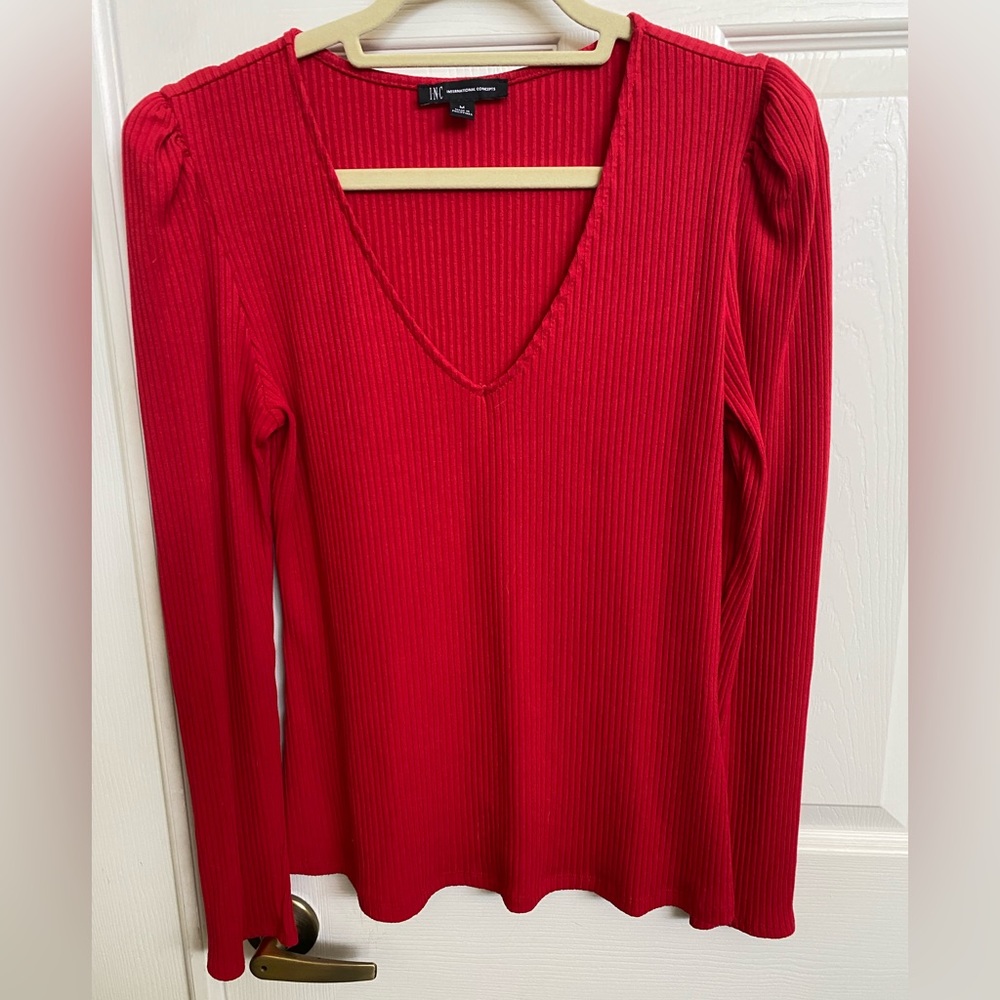 Ladies red INC top